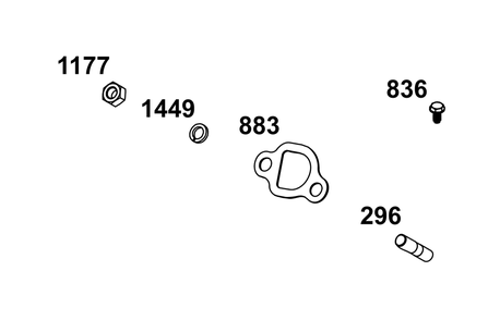 Exhaust Group Diagram and Parts List for 130G32-0161-H5 100000 - 19Z999 Briggs and Stratton Engine